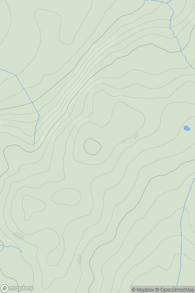 Thumbnail image for Gilwern Hill West Top showing contour plot for surrounding peak
