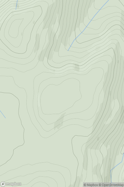 Thumbnail image for Pen-y-ffynnon showing contour plot for surrounding peak