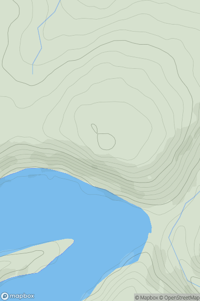 Thumbnail image for Waun y Gadair showing contour plot for surrounding peak