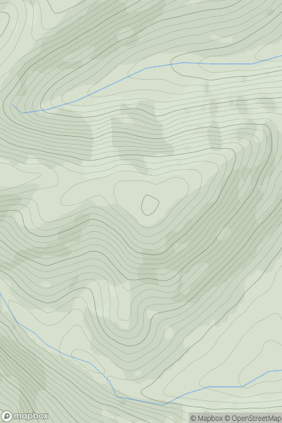 Thumbnail image for Banc Bronderwgoed showing contour plot for surrounding peak