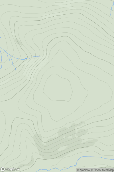 Thumbnail image for Caer Din showing contour plot for surrounding peak
