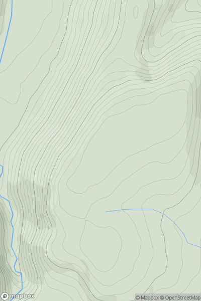 Thumbnail image for Pen y Waun-fawr showing contour plot for surrounding peak