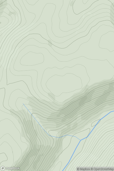 Thumbnail image for Cefn Branddu showing contour plot for surrounding peak