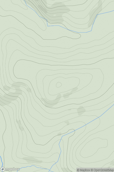 Thumbnail image for Esgair Maen showing contour plot for surrounding peak