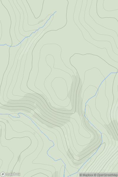 Thumbnail image for Banc y Garth showing contour plot for surrounding peak