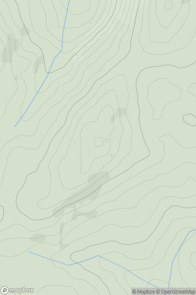 Thumbnail image for Bwlch-llwyn Bank showing contour plot for surrounding peak