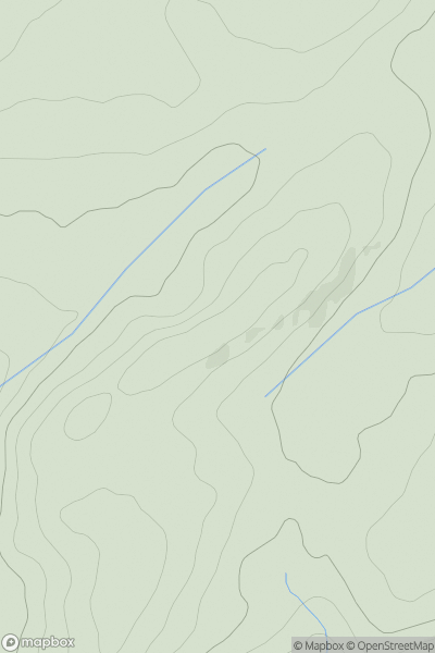 Thumbnail image for Cors y Garreg showing contour plot for surrounding peak