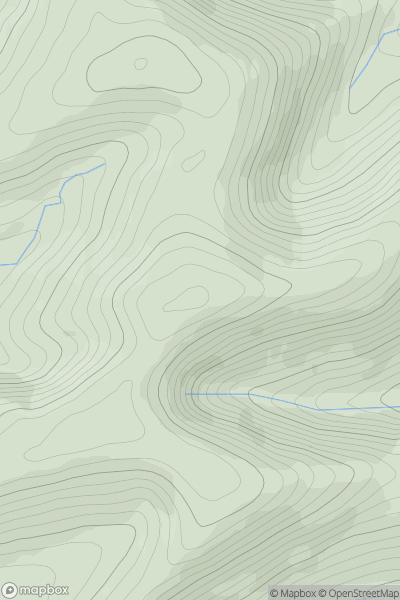 Thumbnail image for Pen Rhiw-mwyn showing contour plot for surrounding peak