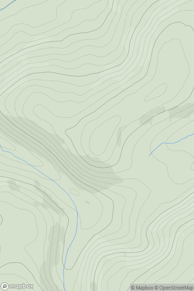 Thumbnail image for Bryn Pant-y-drain showing contour plot for surrounding peak