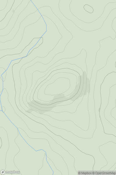 Thumbnail image for Blaenkerry showing contour plot for surrounding peak