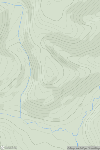 Thumbnail image for Tyfaen showing contour plot for surrounding peak