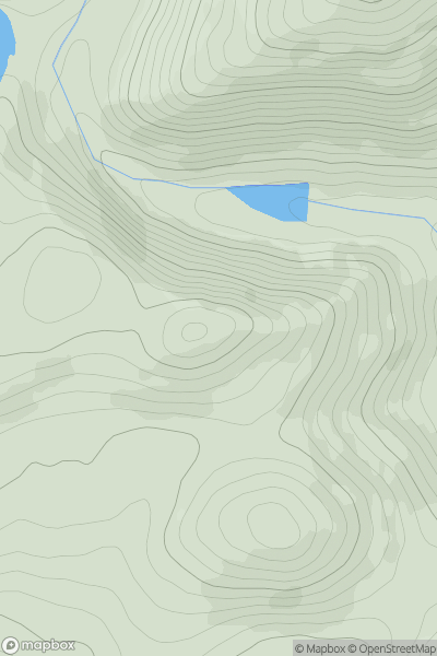 Thumbnail image for Bryn-y-tail East Top showing contour plot for surrounding peak