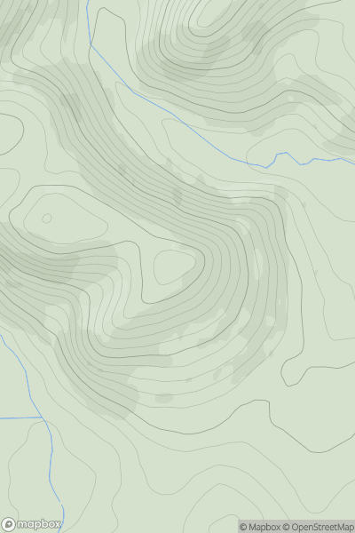 Thumbnail image for Allt y Clych showing contour plot for surrounding peak