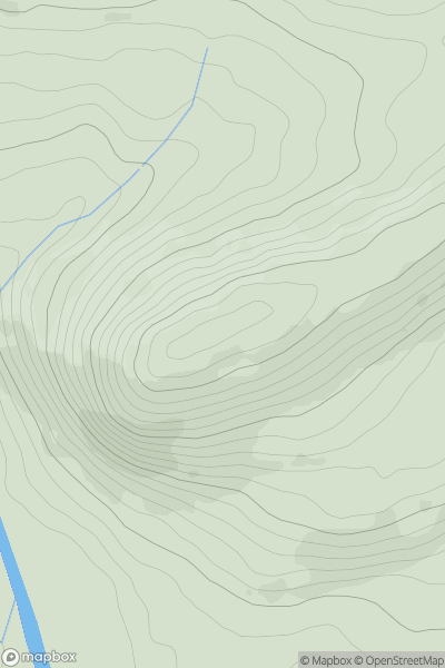 Thumbnail image for Dol-y-fan Hill showing contour plot for surrounding peak