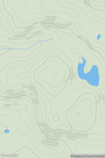 Thumbnail image for Mynydd Fynnon-wen NW Top showing contour plot for surrounding peak