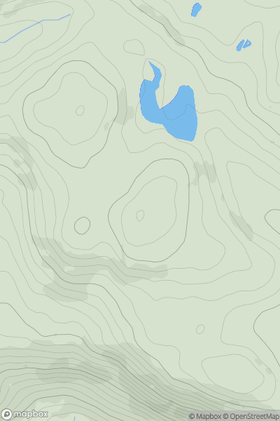 Thumbnail image for Mynydd Fynnon-wen showing contour plot for surrounding peak