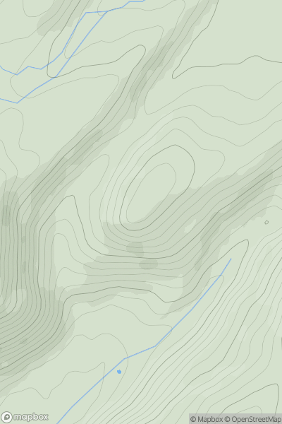 Thumbnail image for Pen Blaen Rhisglog showing contour plot for surrounding peak
