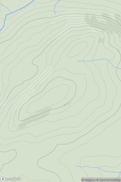 Thumbnail image for Cefnllys-uchaf showing contour plot for surrounding peak