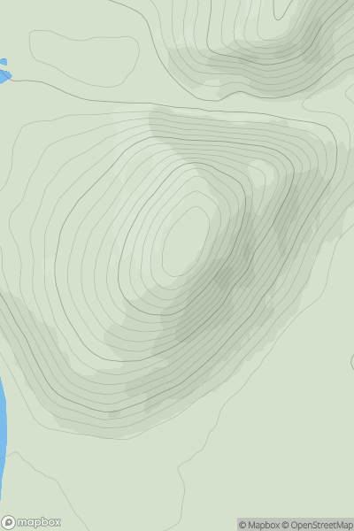 Thumbnail image for Craigendarroch showing contour plot for surrounding peak