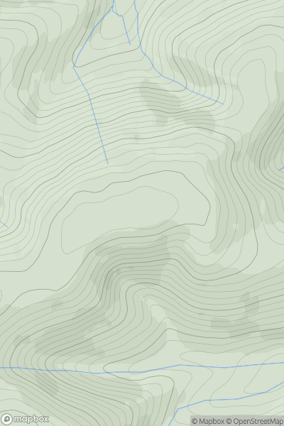 Thumbnail image for Corun y Ffridd showing contour plot for surrounding peak