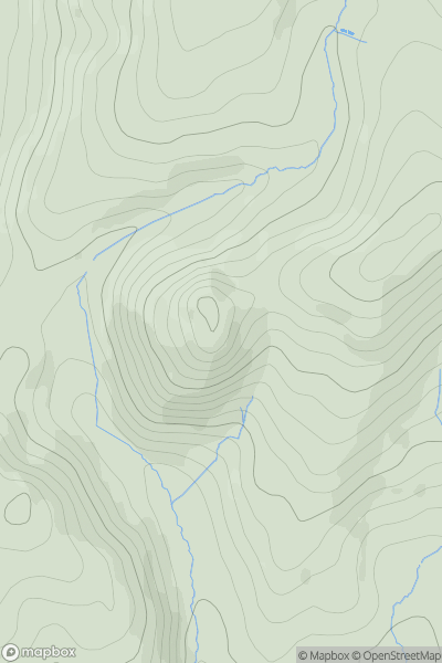 Thumbnail image for Roundton West Top showing contour plot for surrounding peak