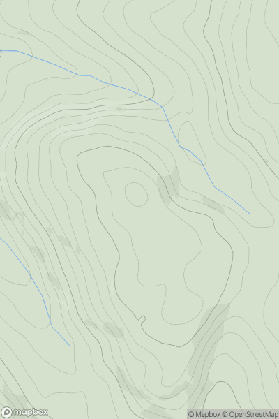 Thumbnail image for Banc Garregwinau showing contour plot for surrounding peak
