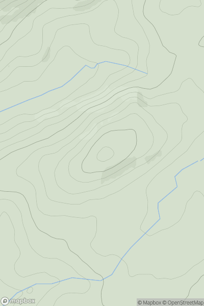 Thumbnail image for Cefn Cynfal showing contour plot for surrounding peak