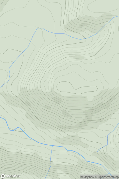 Thumbnail image for Moel Caetwpa showing contour plot for surrounding peak