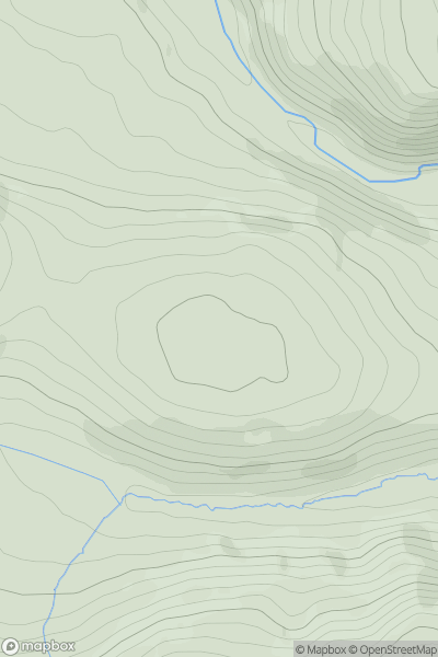 Thumbnail image for Bryn Nant Cae-garw showing contour plot for surrounding peak