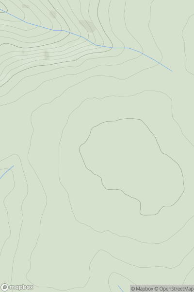 Thumbnail image for Mynydd Rhos-wen showing contour plot for surrounding peak