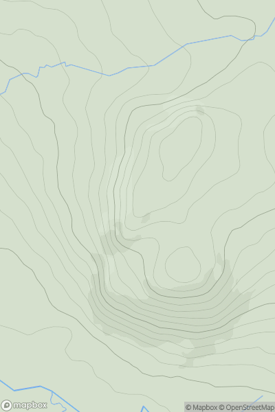 Thumbnail image for Pen y Bannau showing contour plot for surrounding peak