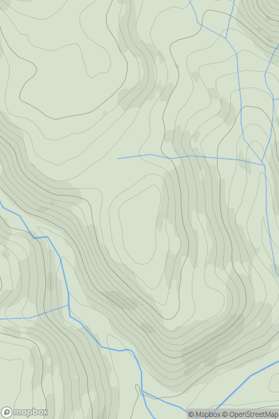 Thumbnail image for Y Gribyn showing contour plot for surrounding peak