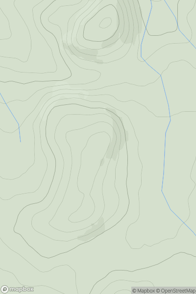 Thumbnail image for Pen Blaengorffen showing contour plot for surrounding peak