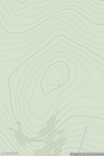 Thumbnail image for Bennachie - Oxen Craig showing contour plot for surrounding peak