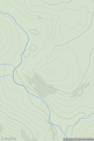 Thumbnail image for Cefnbronllys showing contour plot for surrounding peak