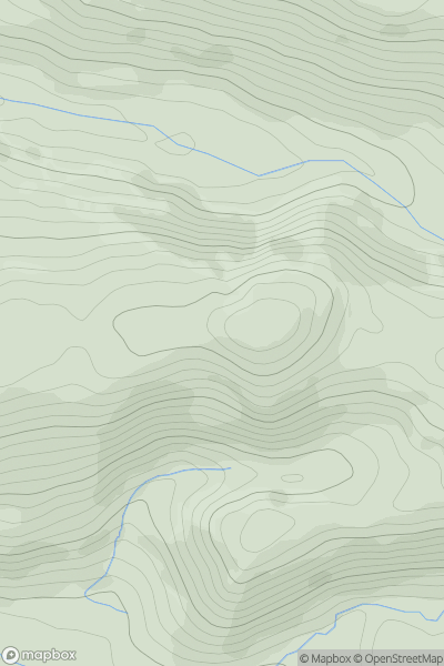 Thumbnail image for Banc Coed-laith showing contour plot for surrounding peak