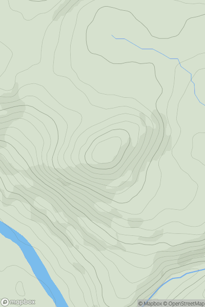Thumbnail image for Twyn y Garth showing contour plot for surrounding peak