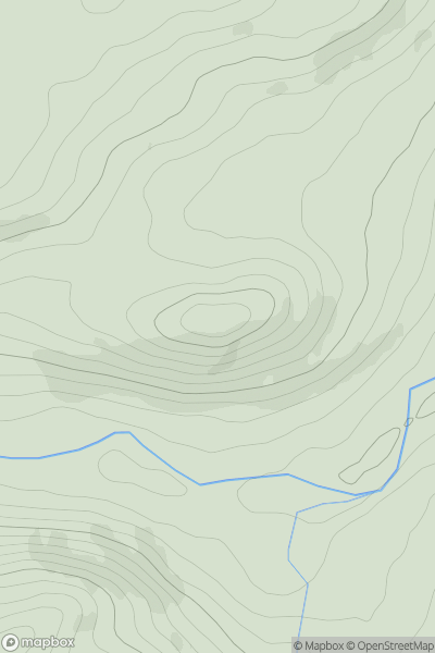 Thumbnail image for Moel Ddolwen showing contour plot for surrounding peak