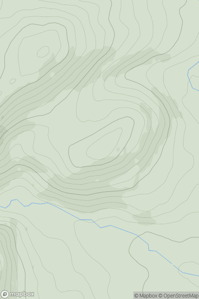 Thumbnail image for Cefn Ty-mawr showing contour plot for surrounding peak