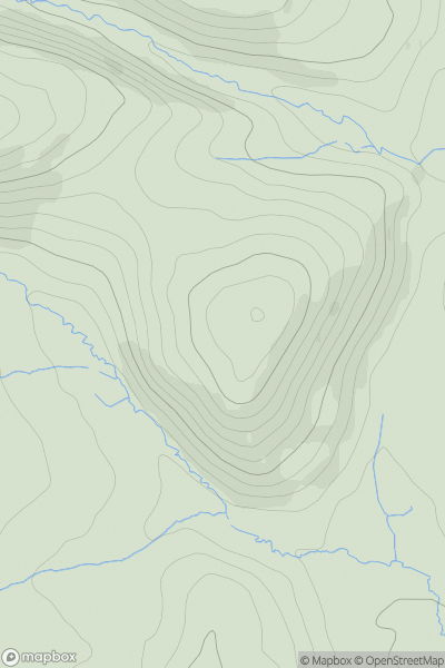 Thumbnail image for Coed Caeper-Corn showing contour plot for surrounding peak