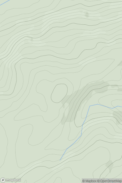 Thumbnail image for Cefn Lladron showing contour plot for surrounding peak