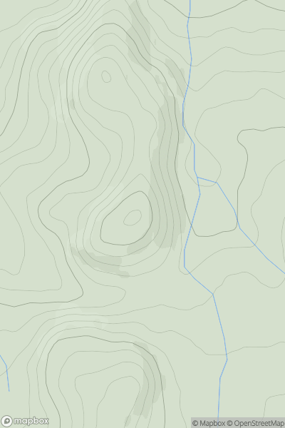 Thumbnail image for Pen Bwlchyddwyallt showing contour plot for surrounding peak