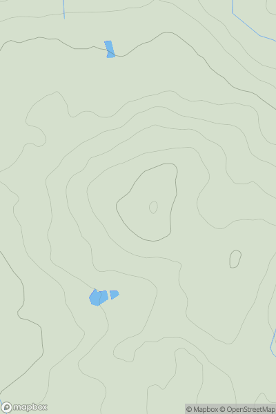 Thumbnail image for Plas y Bryniau showing contour plot for surrounding peak