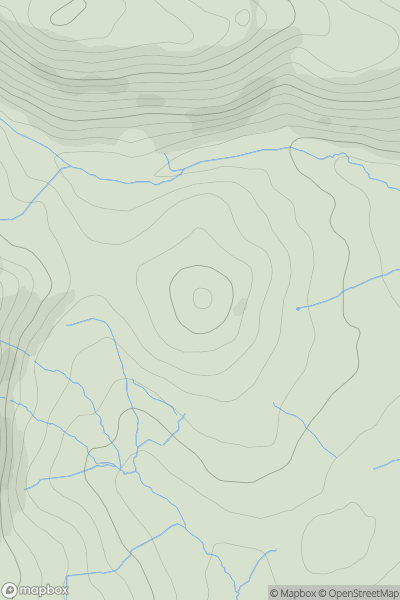 Thumbnail image for Tir garw showing contour plot for surrounding peak