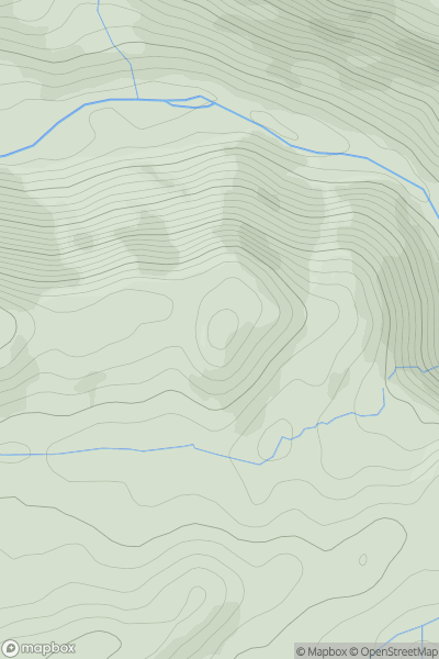 Thumbnail image for Tyn y Castell showing contour plot for surrounding peak