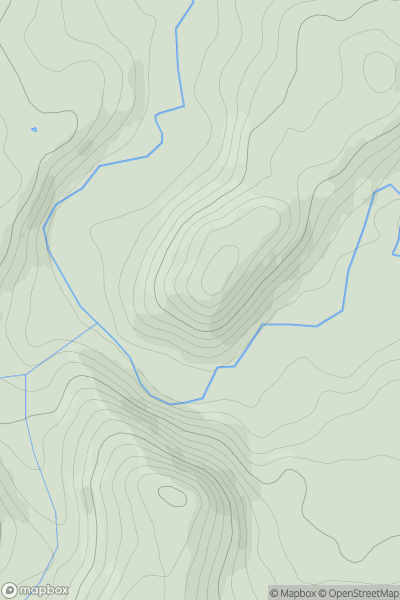 Thumbnail image for Cefnllys Castle showing contour plot for surrounding peak