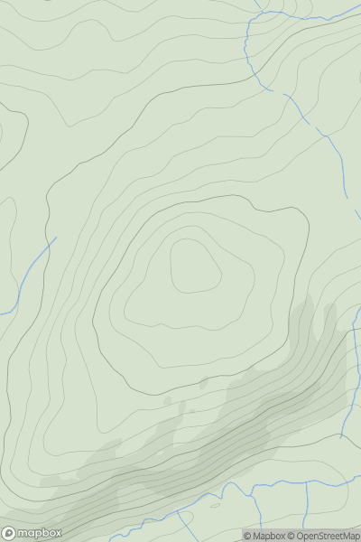 Thumbnail image for Pen-y-sarn-ddu showing contour plot for surrounding peak