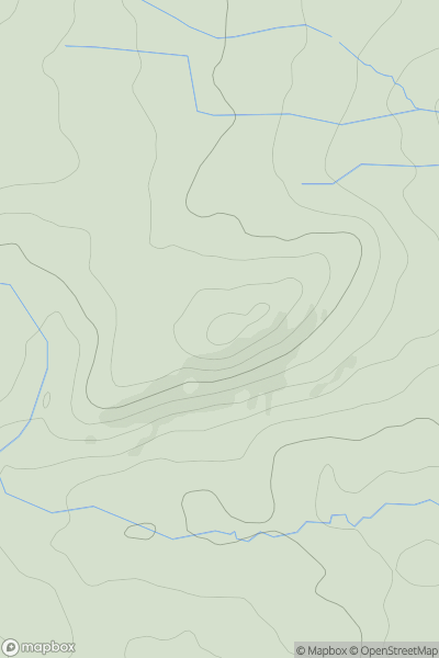 Thumbnail image for Pen-llys showing contour plot for surrounding peak