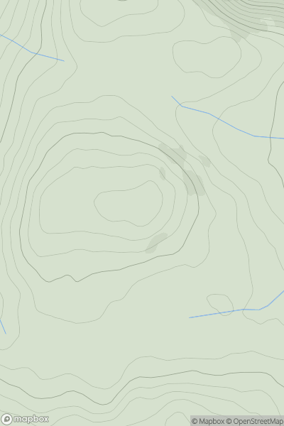 Thumbnail image for Pen Ty'n-llain showing contour plot for surrounding peak