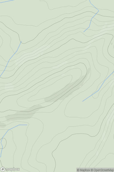 Thumbnail image for Pen y Coed showing contour plot for surrounding peak